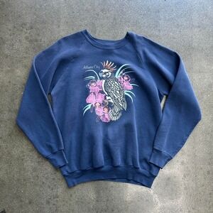 Vintage 90s Atlantic City Bird Floral Nature Women's XL Sweatshirt Crewneck